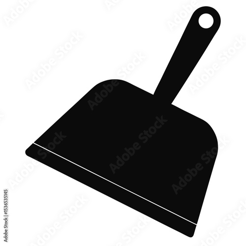 3d rendered illustration of a yellow plastic shovel