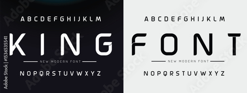 Creative modern technology alphabet fonts. Abstract typography urban sport, techno , fashion, digital, future creative logo font. vector illustration