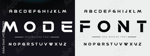Design Modern abstract digital alphabet font. Minimal technology typography, Creative urban sport fashion futuristic font and with numbers. vector illustration.