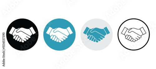 Handshake icon logo design. Business handshake sign and symbol. contact agreement