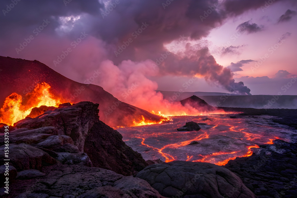 Fototapeta premium fire in the sky