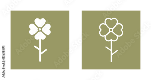Auspicious Flowers Icon Design