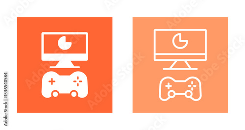 Gaming Streaming Setup Icon Design