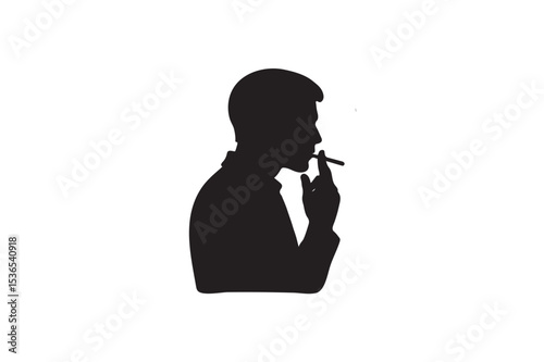 Smoking silhouette. 01