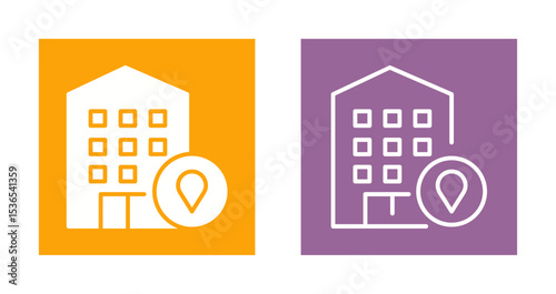 Hotel Location Icon Design