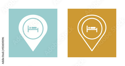 Hotel Map Icon Design