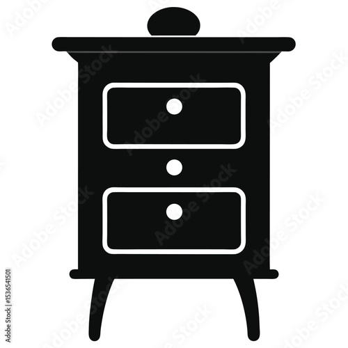 wooden an icon representing a nightstand or bedside table. 