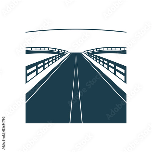 Abstract Flat Race Track Perspective Illustration Race Track Straight Long flat section