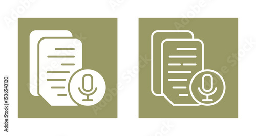 Podcast Script Icon Design