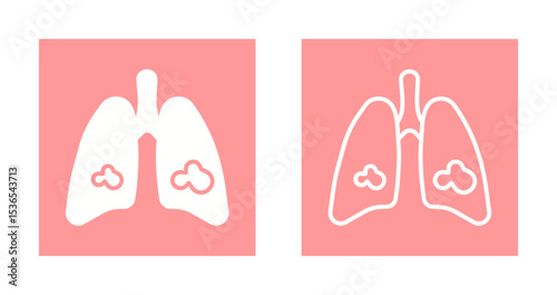 Lung Cancer Icon Design