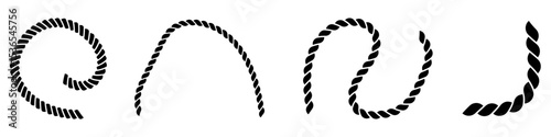 Rope icon vector set. cable illustration sign collection. Frame symbol or logo. knot  mark.