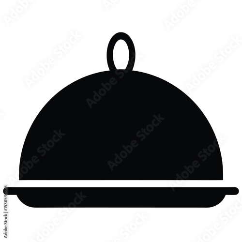 restaurant cloche isolated on white background