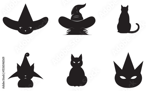 halloween black cat icons