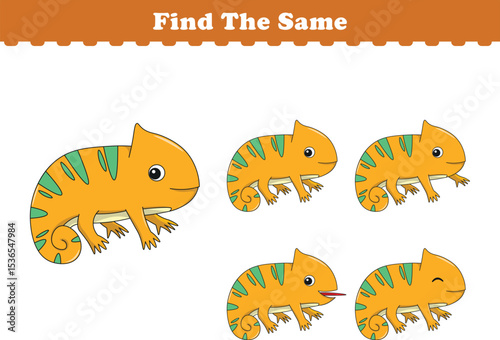 Funny cartoon bungloon. Find same pictures. Educational game for children. Cartoon vector illustration