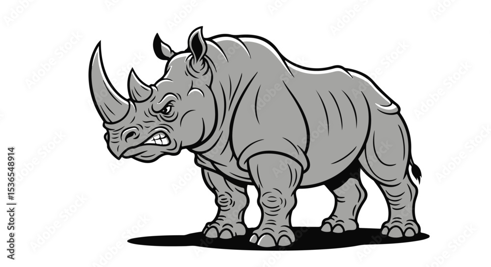 Fototapeta premium rhino vector illustration