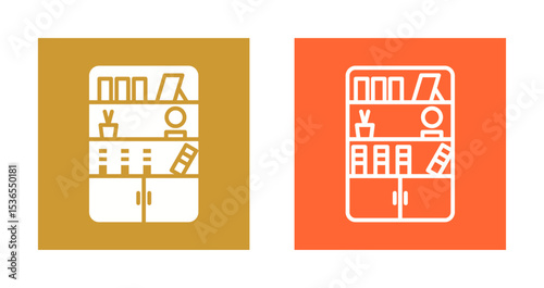 Book Shelf Icon Design
