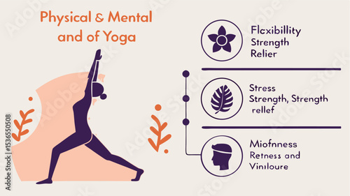 Yoga Poses Physical Mental Benefits Infographic vector
