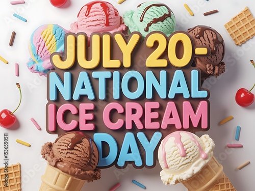 July 20 national ice cream day celebration scoops