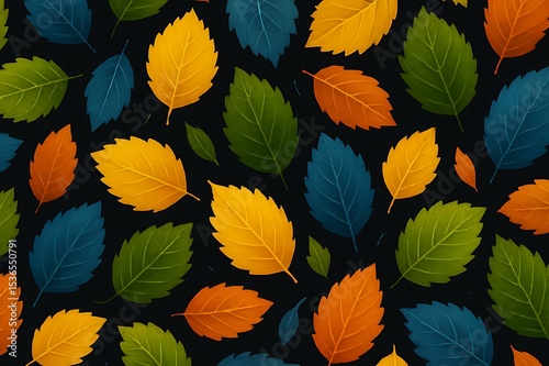 Happy Father day Vibrant Autumn Leaf Pattern: A Colorful Fall Design