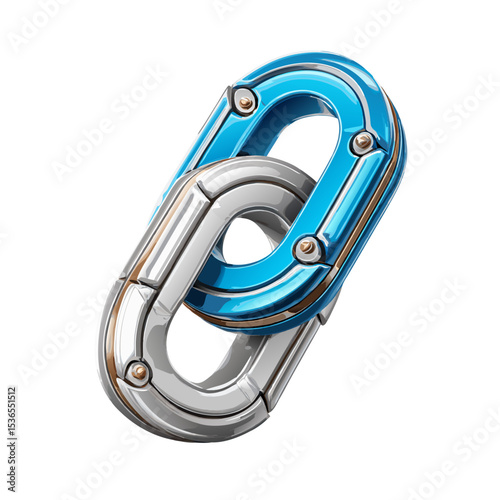 Connected loop chain link icon stock victor