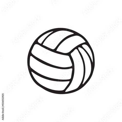 Volleyball ball icons isolated on white background. Vintage Volleyball ball. Design elements for logo, poster, emblem. Sport ball icons. Vector illustration