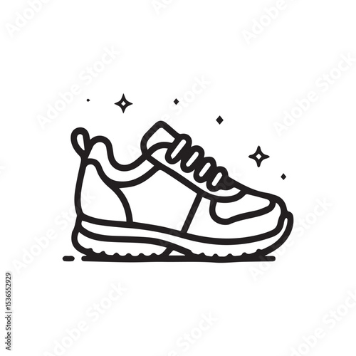 hand drawn doodle shoes illustration with cartoon style vector isolated