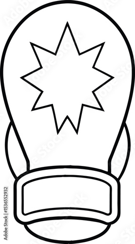 boxing gloves punching outline icon.
