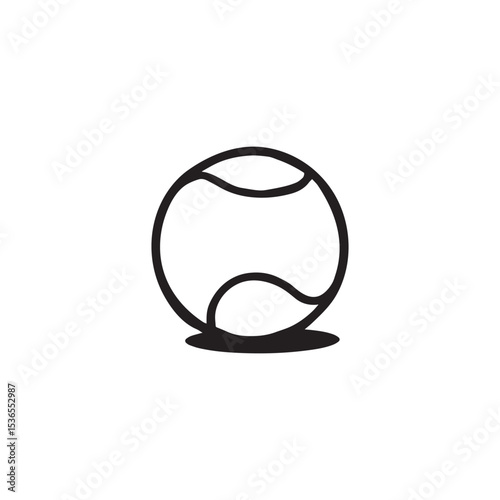 Tenis ball rendy line style vector image