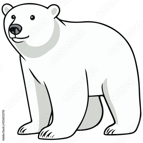 polar bear, animal, vector, transparent background, creature, ursus maritimus, isolated, icon, bear, zoo, mammal, cute, nature, white, wildlife, big, polar, arctic