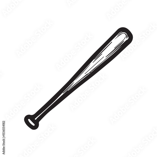 Vector Sketch Basebal Bat. Vector baseball bat doodle illustration