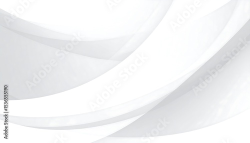 Abstract white flowing shapes