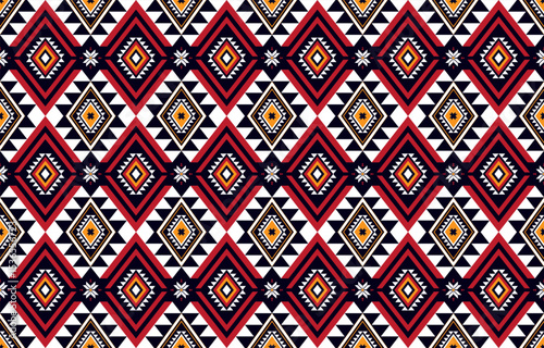 Vector illustration of geometric or ethnic seamless pattern traditional design for background