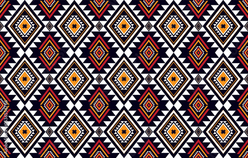Vector illustration of geometric or ethnic seamless pattern traditional design for background