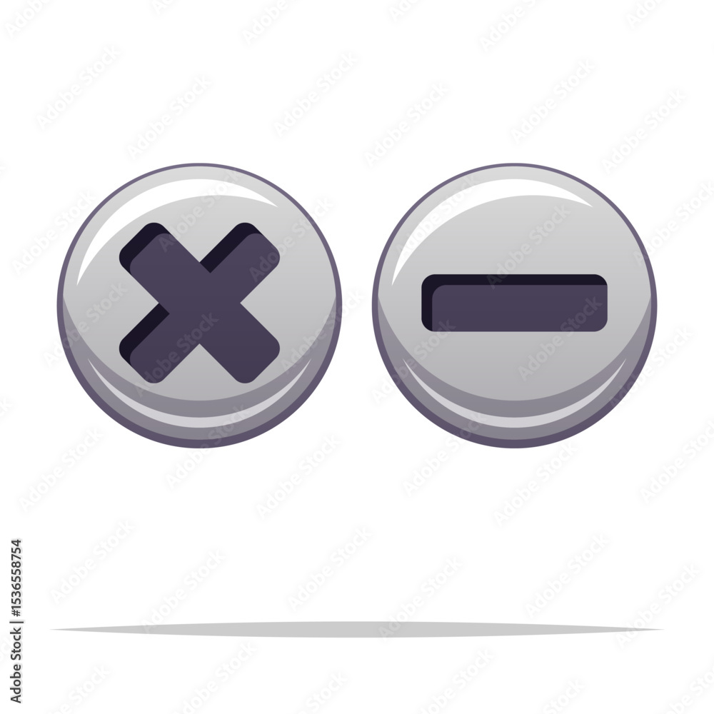 Obraz premium Screw top view vector isolated illustration