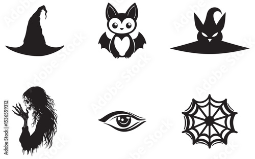 halloween black and white cats