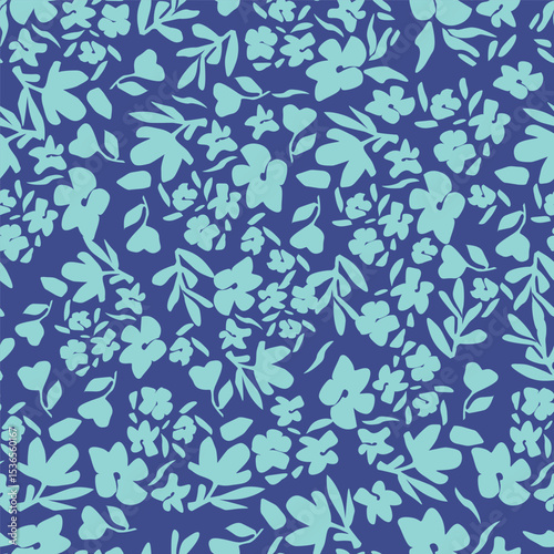 Cute feminine watercolor seamless pattern with wildflowers.hand drawn,