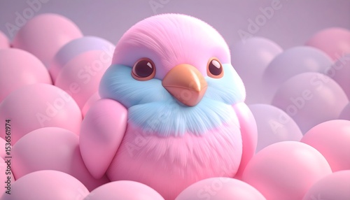 pigeon on a pink
