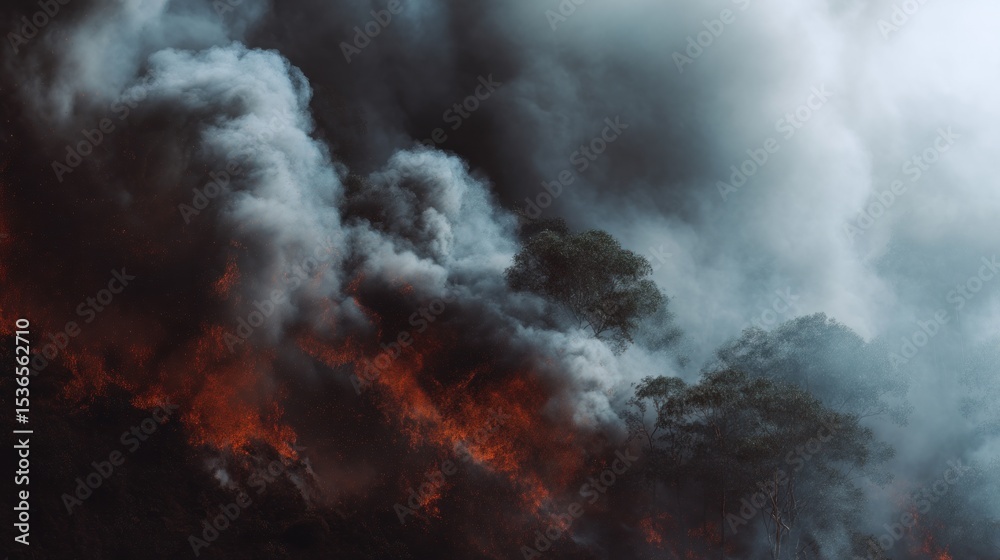 Forest fire scene Forest fire scene