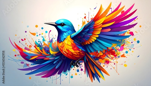 vector illustration of an abstract bird
