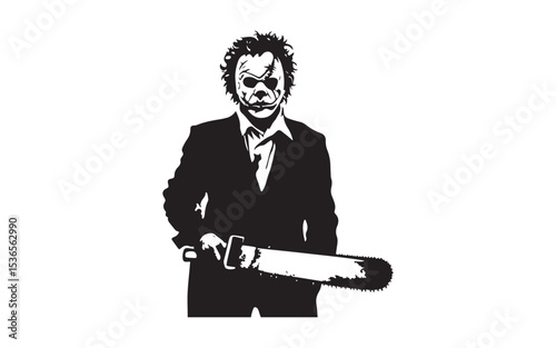 halloween businessman with a gun