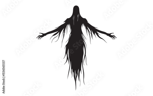 halloween silhouette of a woman