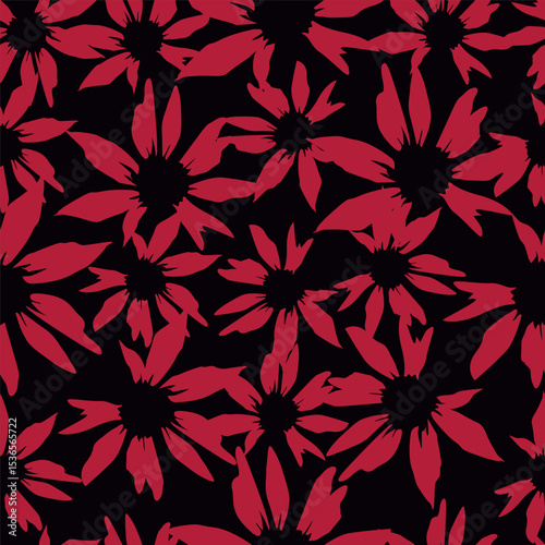 Cute feminine watercolor seamless pattern with wildflowers.hand drawn,