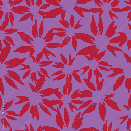 Cute feminine watercolor seamless pattern with wildflowers.hand drawn,