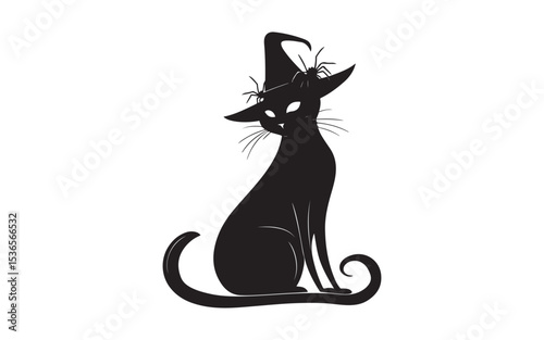 halloween black and white cat