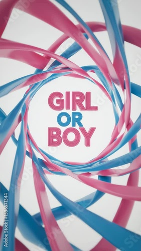 Colorful swirls of pink and blue with text 