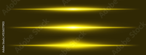 Light burst set. Intense yellow beam with sparkles and soft particles over black, fitting for space, energy, or futuristic interface design.