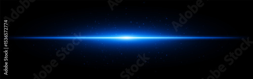Light burst set icon. Aqua horizontal flash with subtle particles and gradient beam on dark background, perfect for tech or digital interface themes.