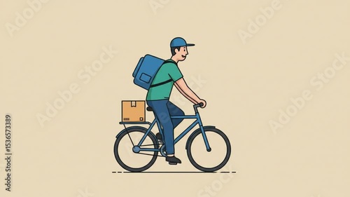 Fast bicycle courier delivery service