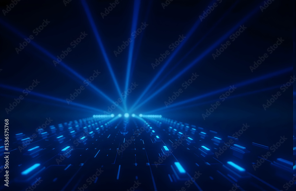 Obraz premium Tech Light and Data Array