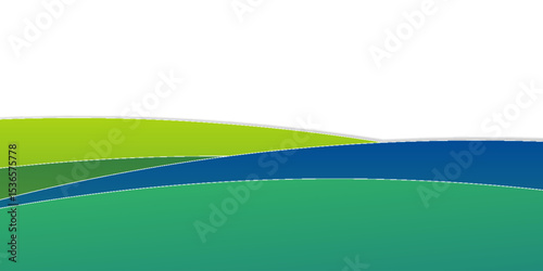 Green wave background. modern frame and border
